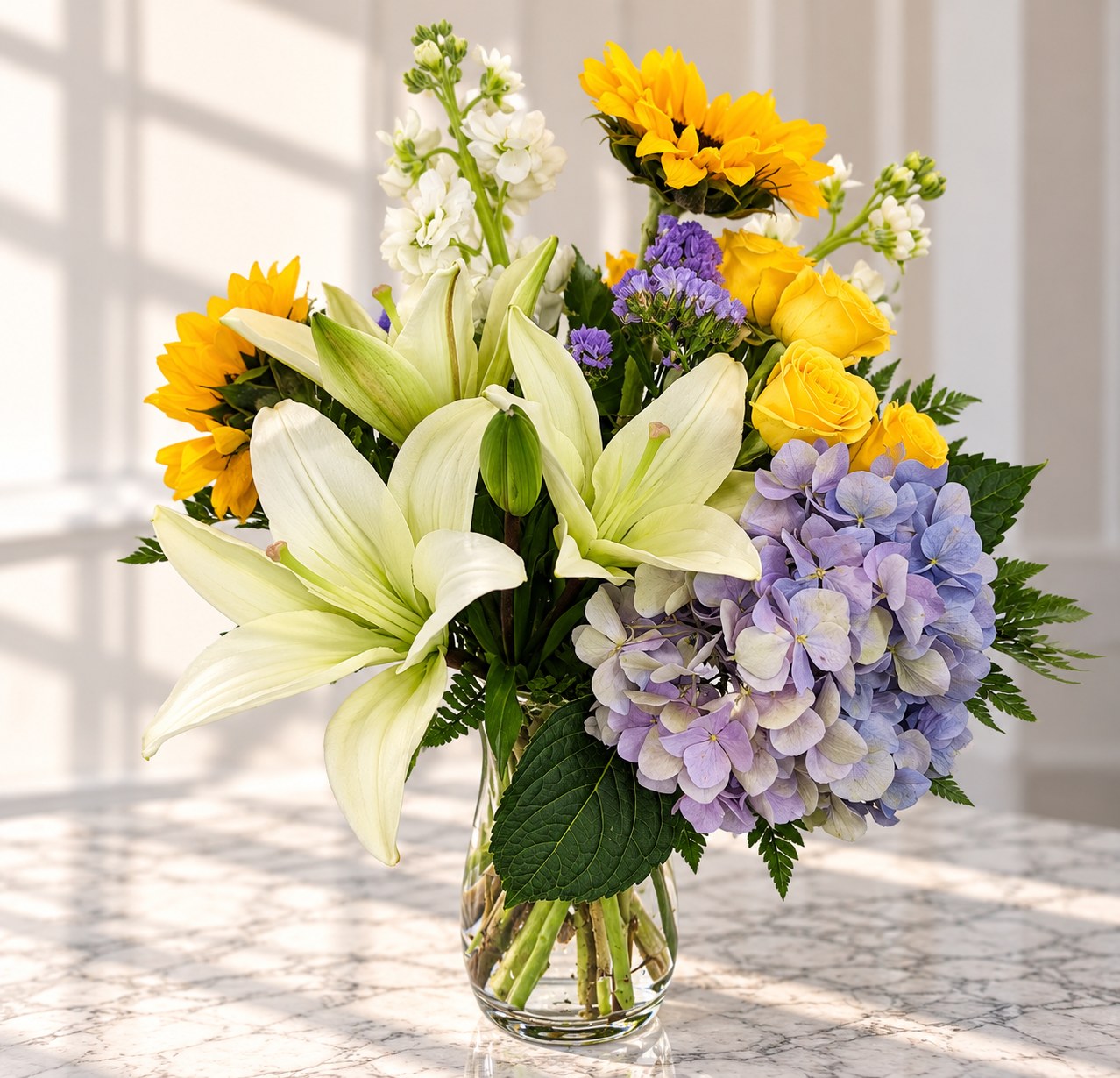 Sunshine & Lilies – Charlotte Flower Arrangement